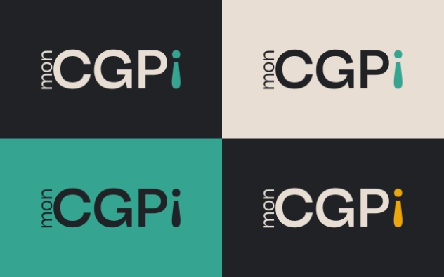 Déclinaisons et couleurs du logo de Mon CGPI